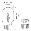 Hella Bulb 2825 12V 5W 4CP W2.1x9.5d T3.25