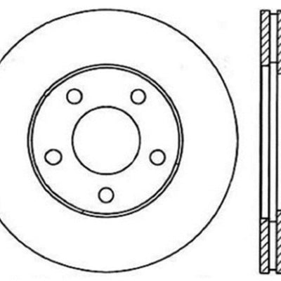 StopTech 94-04 Ford Mustang (exc Cobra & Bullitt) Front Left Slotted & Drilled Rotor