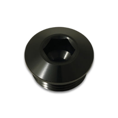 Vibrant Aluminum -4AN ORB Low Profile Port Plug - Anodized Black