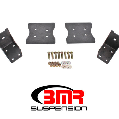 BMR 79-04 Fox Mustang Lower Torque Box Reinforcement Plates - Black Hammertone
