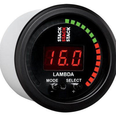 Autometer Stack Instruments 52mm Wideband Air-Fuel Ratio (LAMBDA) Gauge - Black