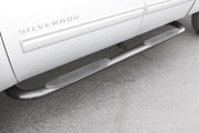Lund 01-13 Chevy Silverado 1500 Crew Cab (Body Mount) 4in. Oval Curved SS Nerf Bars - Polished