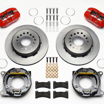 Wilwood Dynapro Low-Profile 11.00in P-Brake Kit - Red 55-57 Chevy 2.34in Offset