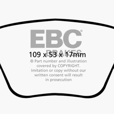 EBC 10-13 Audi A3 2.0 Turbo (Bosch rear caliper) Ultimax2 Rear Brake Pads