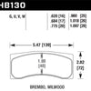 Hawk Brembo Caliper DTC-60 Race Brake Pads