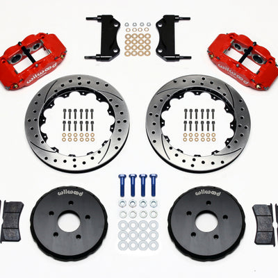 Wilwood Narrow Superlite 6R Front Hat Kit 13.06in Drill Red Nissan 350Z/Fiti G35