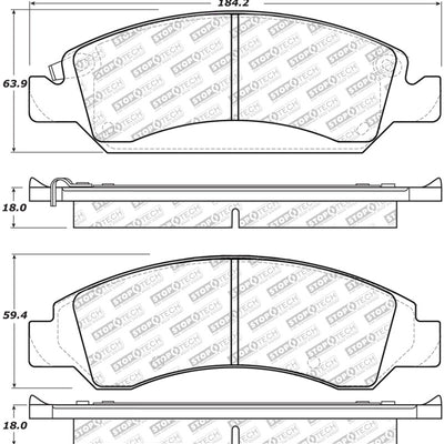 StopTech Street Select Brake Pads - Front/Rear
