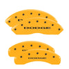 MGP 2 Caliper Covers Engraved Front MGP Yellow Finish Black Char 1998 Chevrolet Express 2500