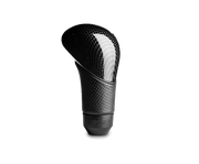 Momo Shadow Shift Knob - Black Airleather, Carbon Effect Insert