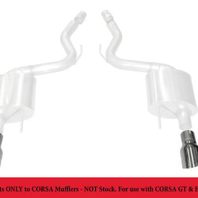 Corsa 2015-2025 Ford Mustang GT 3.0in Inlet / 4.5in Outlet Polished Tip Kit (For Corsa Exhaust Only)
