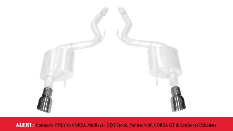 Corsa 2015-2025 Ford Mustang GT 3.0in Inlet / 4.5in Outlet Polished Tip Kit (For Corsa Exhaust Only)
