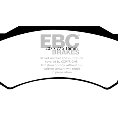 EBC 05-06 Dodge Ram SRT-10 8.3 Greenstuff Front Brake Pads