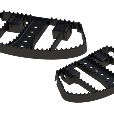 Burly Brand MX Passenger Boards - Black