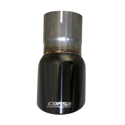 Corsa Single Universal 2.75in Inlet / 3.5in Outlet Black PVD Pro-Series Tip Kit