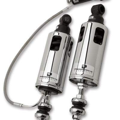Progressive 88-99 Harley Softail 422 Series Shocks w/RAP Heavy Duty - Chrome
