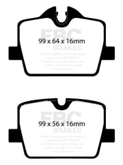EBC 2019+ BMW Z4 G29 2.0T Greenstuff Rear Brake Pads