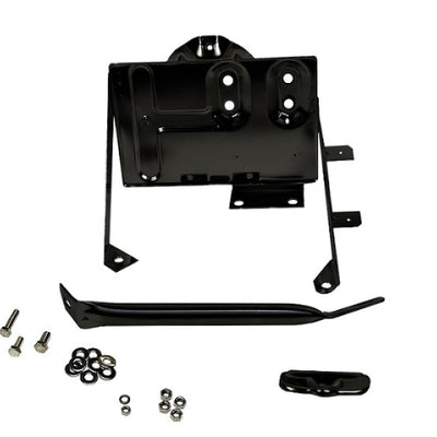 Kentrol 76-86 Jeep CJ Battery Tray with support arm - Powdercoat Black