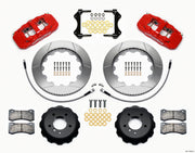 Wilwood AERO6 Front Hat Kit 14.00 Red 2007-2011 BMW E90 Series w/Lines