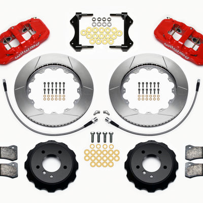 Wilwood AERO6 Front Hat Kit 14.00 Red 2007-2011 BMW E90 Series w/Lines