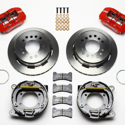Wilwood Dynapro Low-Profile 11.00in P-Brake Kit - Red Ford 8.8 w/2.50in Offset-5 Lug