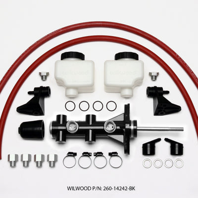 Wilwood Tandem Remote Master Cylinder - 15/16in Bore Black