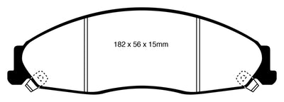 EBC 05-08 Pontiac Grand Prix 5.3 Yellowstuff Front Brake Pads