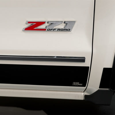 Putco 14-18 Chevy Silverado LD - Crew Cab - 5.5in Bed (10pcs) Black Platinum Rocker Panels