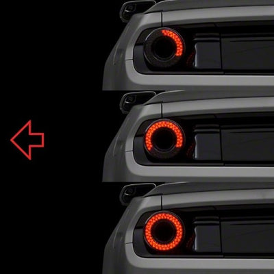 Raxiom 15-22 Ford Mustang Halo LED Tail Lights - Gloss Black Housing (Smoked Lens)