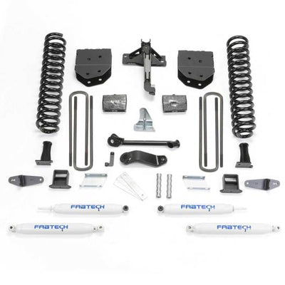 Fabtech 08-10 Ford F450/550 4WD 6in Basic Sys w/Perf Shks