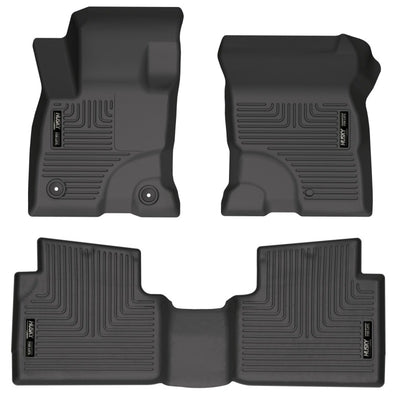 Husky Liners 2022 Ford Maverick(No Fit Hybrid) Weatherbeater Front & 2nd Seat Floor Liners - Black