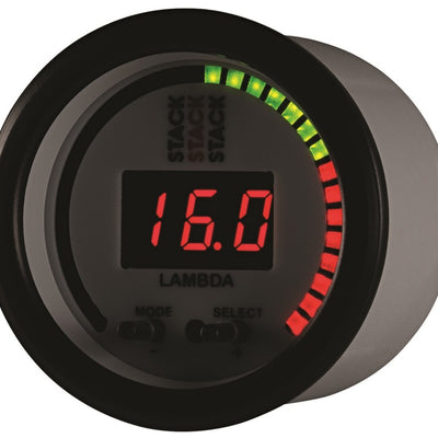 Autometer Stack 52mm Pro-Control Wideband Air/Fuel Ratio (Lambda) Gauge - White