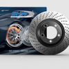 SHW 17-19 Porsche 911 Carrera 3.0L w/o Ceramics Left Front Cross-Drilled MB Brake Rotor (9P1615301A)