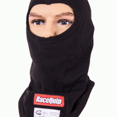 RaceQuip Black SFI 3.3 Fr Single Layer Hood JR.
