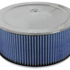 aFe MagnumFLOW Air Filters Round Racing P5R A/F Chrome Assy 14x6: Blk/Blue E/M