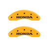 MGP 4 Caliper Covers Engraved Front & Rear Honda Yellow Finish Black Char 2001 Honda Accord