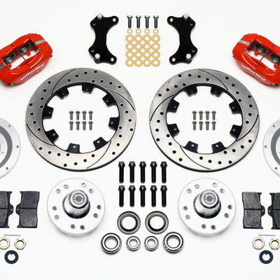 Wilwood Forged Dynalite Front Kit 12.19in Drilled-Red WWE ProSpindle