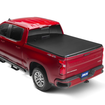 Tonno Pro 20-21 GM 2500/3500HD 8ft w/o Factory Side Storage Boxes Tonno Fold Tri-Fold Tonneau Cover