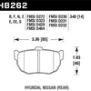 Hawk 89-97 Nissan 240SX HT-10 Race Rear Brake Pads