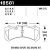 Hawk 09 Nissan GT-R R35 HPS Street Front Brake Pads