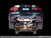 AWE Tuning BMW F3X 335i/435i Touring Edition Axle-Back Exhaust - Diamond Black Tips (90mm)