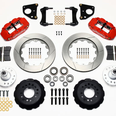 Wilwood Narrow Superlite 6R Front Hub Kit 14.00in Red 62-72 CDP B & E Body-Drum