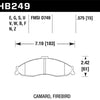 Hawk 98-02 Chevy Camaro / 98-02 Pontiac Firebird Race DTC-30 Front Brake Pads