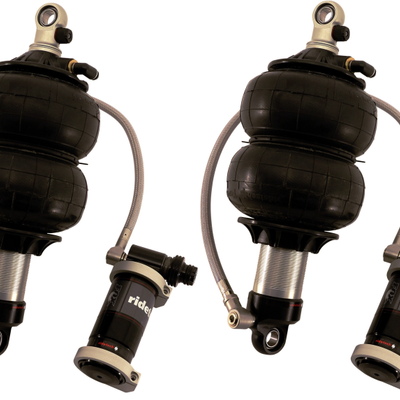 Ridetech TQ Series ShockWaves 2.6in Travel 6.5in dia Double Convoluted .625in/.625in Bearing