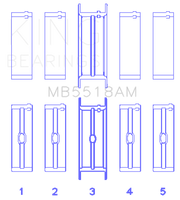 King Engine Bearings AMC / Jeep 390 & 401 (Undersize 0.30in) Crankshaft Main Bearing Set