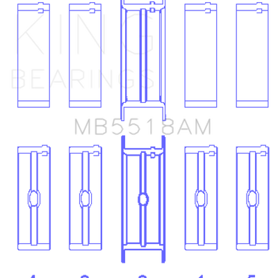 King Engine Bearings AMC / JEEP 390, 401 Main Bearing Set