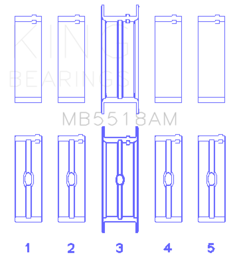 King Engine Bearings AMC / JEEP 390, 401 Main Bearing Set