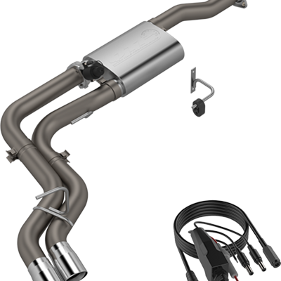 QTP 15-18 Ford F-150 CC/EC Standard Bed 304SS Screamer Cat-Back Exhaust w/3in Tips