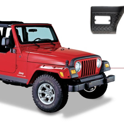 Bushwacker 97-06 Jeep Wrangler Trail Armor Front Corners - Black