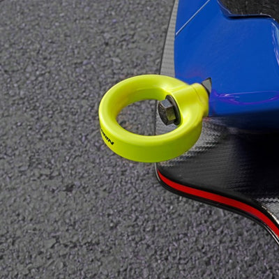 PERRIN 17-21 Honda Civic Si/Type R/Touring/Hatchback Tow Hook Kit Rear - Neon Yellow