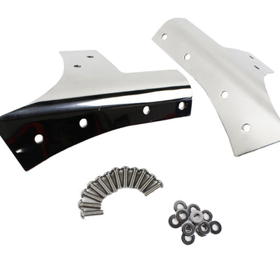 Kentrol 07-18 Jeep Wrangler JK Windshield Supports Pair - Polished Silver